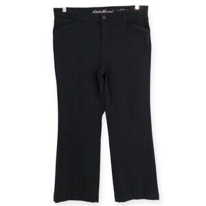 Eddie Bauer Jeans Pants Women's 14 Curvy Trouser Stretch Black Straight Leg 29"
